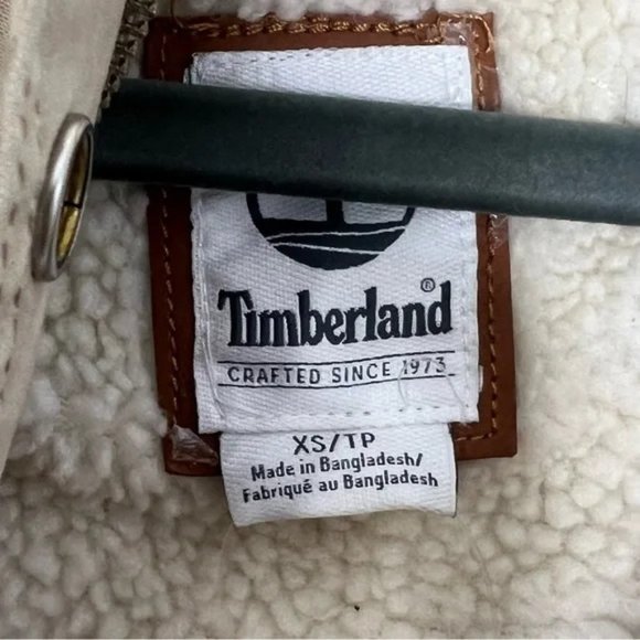 Timberland Mt. Kelsey Parka Shearling Lined Fleece Coat Taupe - Picture 13 of 14